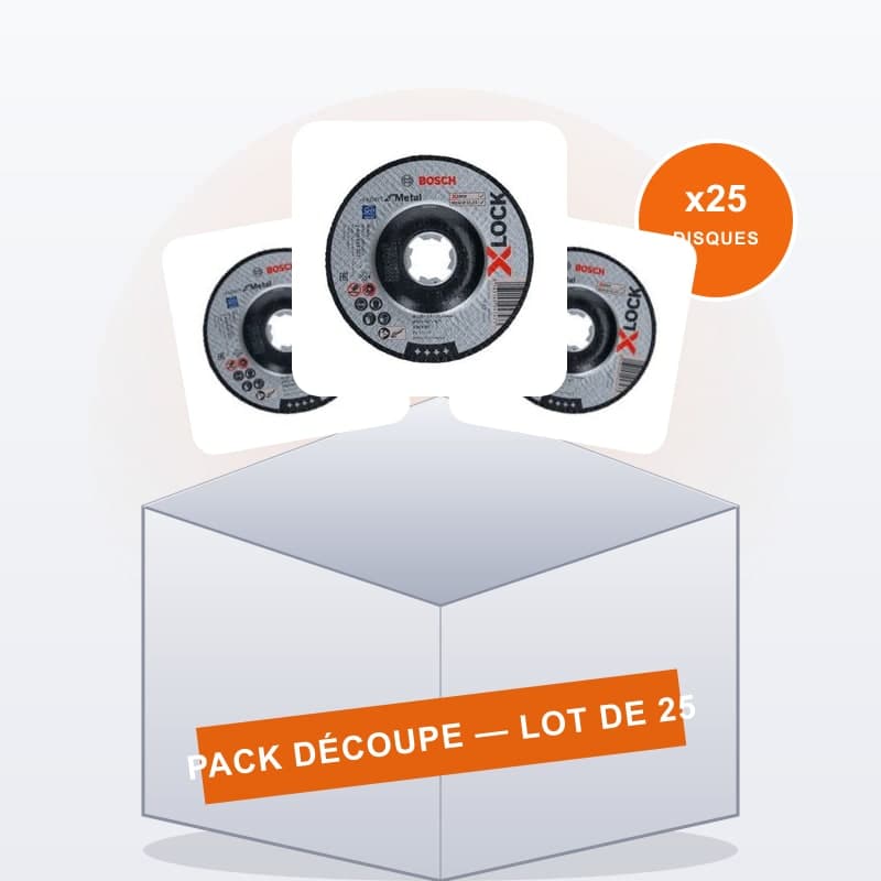 Pack Découpe — 25 disques à tronçonner métal 125 mm